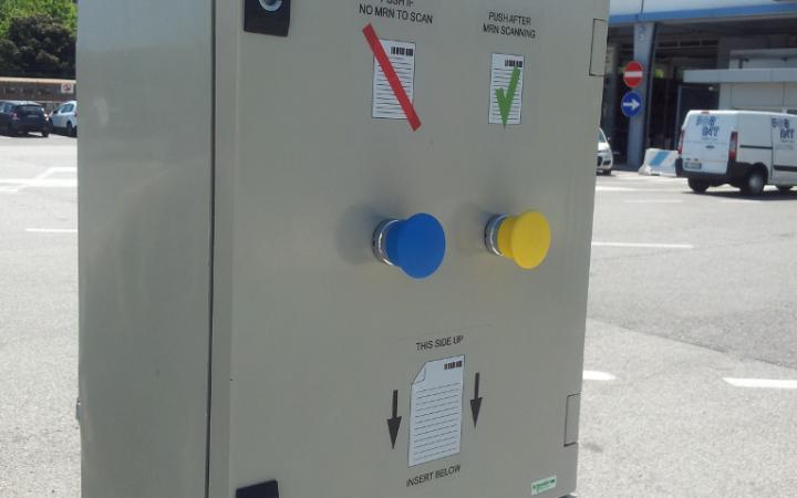 Varco 1 - Lettore MRN pista ingresso